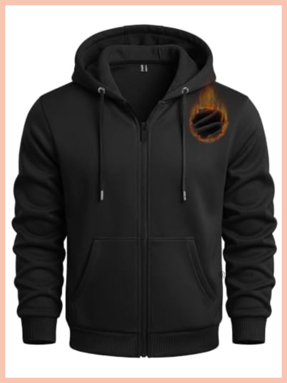 Men's Zip Up Hoodie Fleece Lined Hooded Sweatshirt Casual